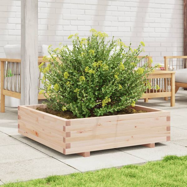 vidaXL Garden Planter Natural Wood Solid Pine Wood Medium Durable