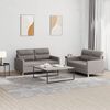 vidaXL Sofa Set Taupe Fabric (100% polyester), metal, textilene, plywood