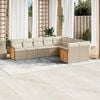 vidaXL Garden Sofa Set Beige and cream white