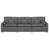 vidaXL Modular Sofa with Cushions Dark Gray