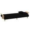 vidaXL Sofa Bed Black Velvet 30.3 x 21.7 x 12.2 in