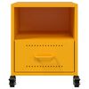 vidaXL Bedside Cabinet Set of 2 Mustard Yellow Cold-rolled steel