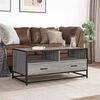 vidaXL Coffee Table Gray Sonoma Engineered wood and metal