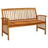 vidaXL Garden Bench Warm Acacia Solid Acacia wood 57.9 in Ergonomic