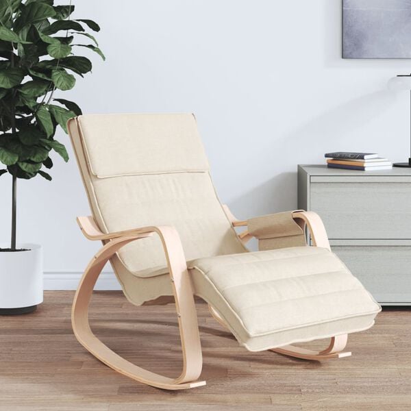 vidaXL Rocking Chair Cream