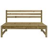 vidaXL Garden Middle Sofa Natural wood Impregnated pine wood
