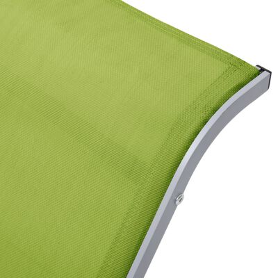 vidaXL Sunlounger Textilene and Aluminum Green