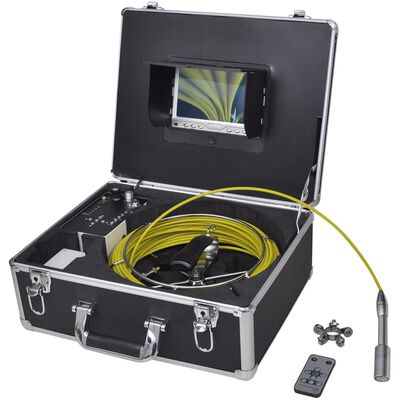 vidaXL Pipe Inspection Camera with DVR Control Box 98.4' Wire