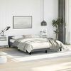 vidaXL Bed Frame With Headboard Dark grey Velvet, plywood, engineered wood