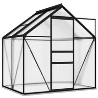 vidaXL Greenhouse Anthracite Aluminum 26.6 ft²