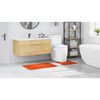 vidaXL Anti-slip Bath Mat Set 2 pcs Orange PP