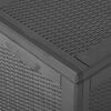 vidaXL Storage Box Black Polypropylene with rattan look 47.6 gal