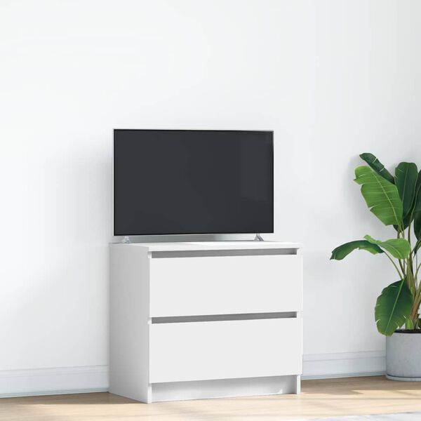 vidaXL TV Cabinet White Engineered Wood Medium TV Cabinet Rectangular