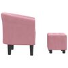 vidaXL Tub Chair Pink Velvet (100% polyester), pinewood, plywood, foam