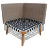 vidaXL Garden Sofa Set Gray PE Rattan Large Removable Covers