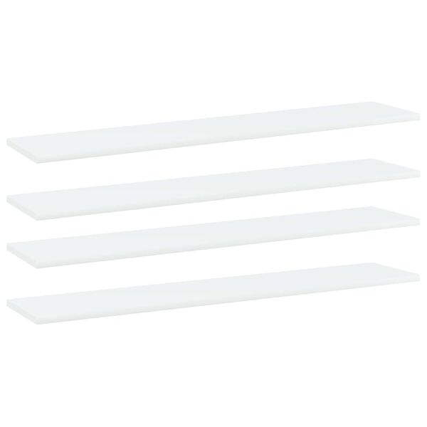 vidaXL Bookshelf Board Set of 4 White Engineered wood Medium