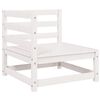 vidaXL Garden Lounge Set White Solid pinewood Medium Modular