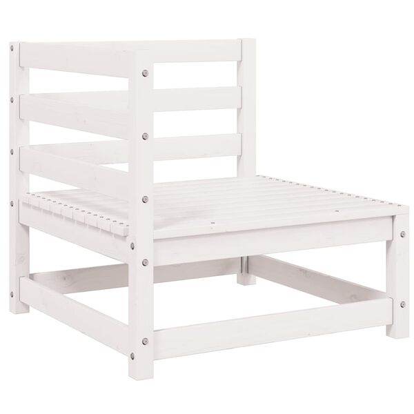vidaXL Garden Lounge Set White Solid pinewood Medium Modular