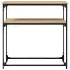 vidaXL Console Table Sonoma Oak Engineered Wood, Metal