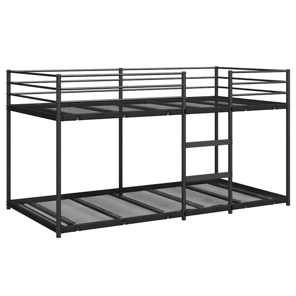 vidaXL Bunk Bed Black Steel, mesh fabric 42.1 x 79.9 in Bunk Bed