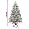 vidaXL Artificial Hinged Christmas Tree 300 LEDs & Ball Set 82.7"