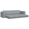 vidaXL Sofa Bed Light Grey 96.46 x 30.71 x 30.31 in Velvet