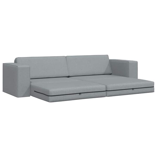 vidaXL Sofa Bed Light Grey 96.46 x 30.71 x 30.31 in Velvet