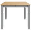vidaXL Dining Table Gray Solid pine wood with a honey wax finish