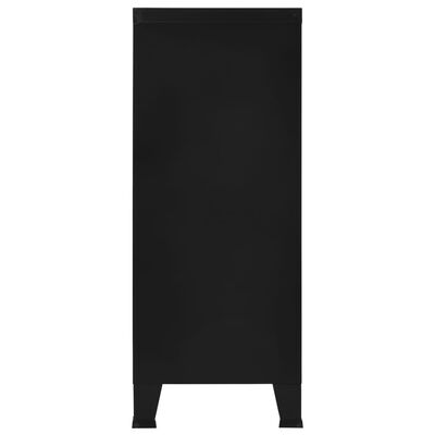 vidaXL Industrial Storage Chest Black 35.4"x15.7"x39.4" Steel