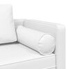 vidaXL Chaise Lounge with Cushions White Faux leather