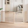 vidaXL Dog Gate Set of 2 Poplar Wood 63 in Foldable Dog Gate