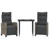 vidaXL Garden Dining Set Grey, Black, Dark Grey