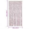 vidaXL Fly Curtain Silver Grey and Pink 39.4x86.6" Chenille