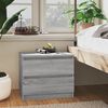 vidaXL Bed Cabinet Grey Sonoma Engineered Wood Medium Bed Cabinet