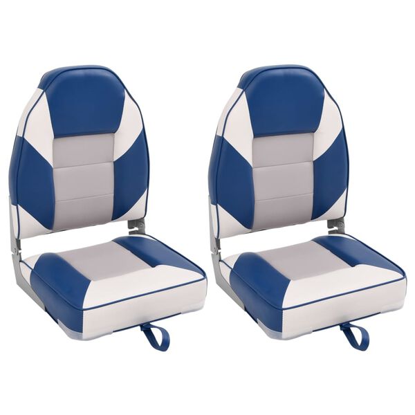 vidaXL Foldable Boat Seats 2pcs with High Back 15.4x16.9x22.8"