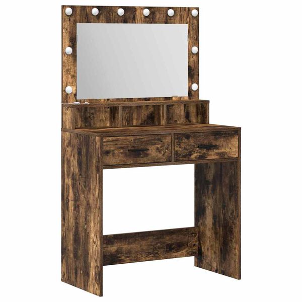 vidaXL Dressing Table Smoked Oak 79 x 41 x 135 cm Engineered Wood