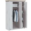 vidaXL Wardrobe White Solid Pine Wood Large Wardrobe Rectangular