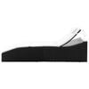 vidaXL Sunlouger Black and Cream White