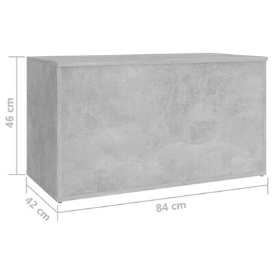 vidaXL Storage Chest Concrete Gray 33.1"x16.5"x18.1" Engineered Wood