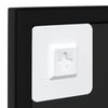 vidaXL Wall Mirror Black Metal, Glass 39.4 x 23.6 in Wall Mirror