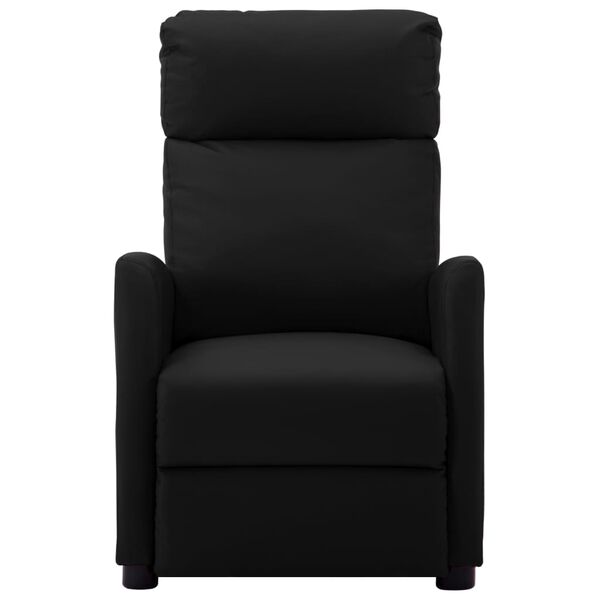 vidaXL Massage Chair Black Faux leather Standard Adjustable Armrests