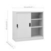 vidaXL Office Cabinet Light grey Steel Medium Locks Office Cabinet