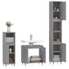 vidaXL Bathroom Furniture Set Grey Sonoma Engineered wood and Metal Medium