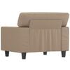 vidaXL Sofa Chair Cappuccino Faux Leather, Polyester, Cotton, Metal, Foam