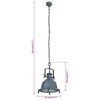vidaXL Pendant Lighting Gray Aluminum Medium Pendant Lighting