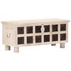 vidaXL Storage Box White Solid Acacia Wood 43.3 in Storage Box