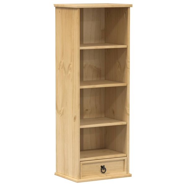 vidaXL CD Cabinet Honey Solid pine wood, engineered wood, metal Medium