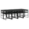 vidaXL Garden Dining Set Black