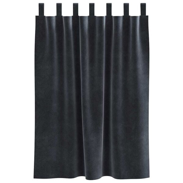 vidaXL Blackout Curtains 2 pcs Dark Grey 55.12 x 55.12 in Velvet