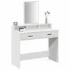 vidaXL Dressing Table White 39.37 x 16.14 x 55.12 in Engineered Wood